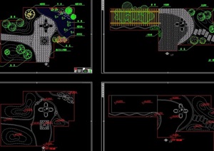 某小区屋顶花园景观设计cad施工图
