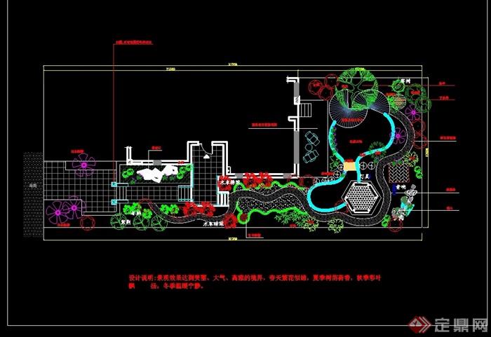某详细的整体庭院景观设计cad方案