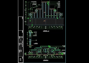 详细的完整入口景墙素材cad施工图