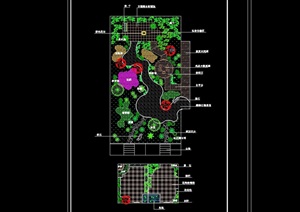 某小区屋顶花园详细景观设计cad平面图