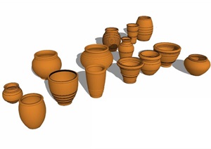 陶罐— (6)模型丰富详细，材质贴图清晰，具有很高的学习参考价值，值得下载