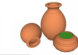 陶罐— (15)模型丰富详细，材质贴图清晰，具有很高的学习参考价值，值得下载
