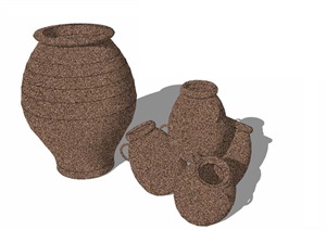 陶罐— (17)模型丰富详细，材质贴图清晰，具有很高的学习参考价值，值得下载