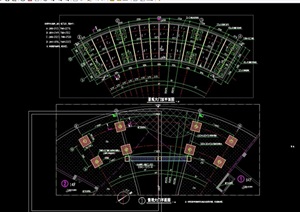 园林景观详细的大门素材cad施工图