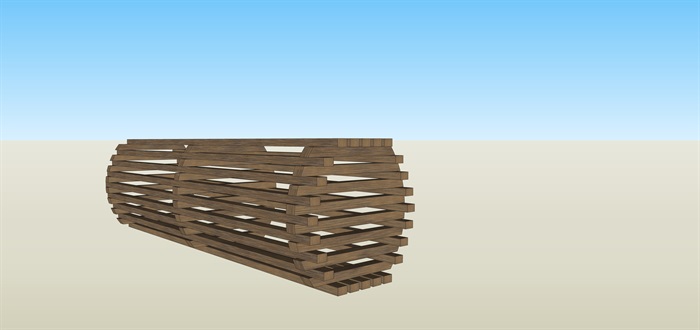 景观设计中凳子素材su模型(2)