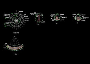 详细的树池园凳设计cad施工图