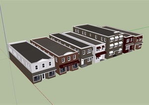 多种不同的详细完整居住楼设计SU(草图大师)模型