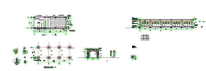 全套经典景墙、单臂廊架、葡萄廊架施工图(1)