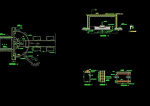 园林景观叠泉水景cad施工图