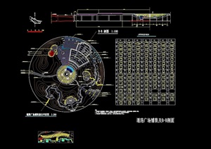 园林景观详细的广场铺装cad施工图