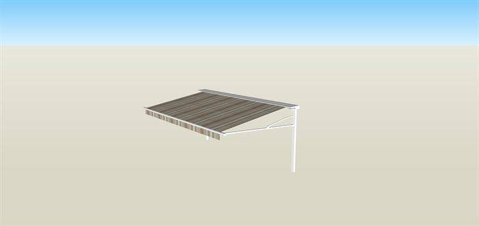 现代折叠遮阳棚su素材模型(1)