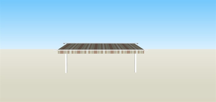 现代折叠遮阳棚su素材模型(2)