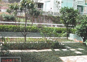 珠海别墅花园景观设计平面及实景效果