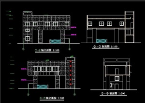 某大门独特设计cad施工图