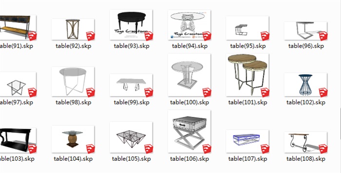 150款官方模型库桌子与茶几模型(4)