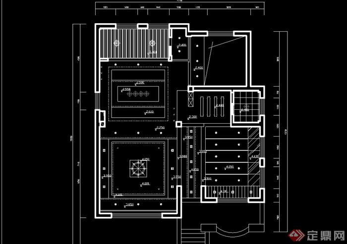 现代详细的完整别墅室内空间装饰设计cad施工图