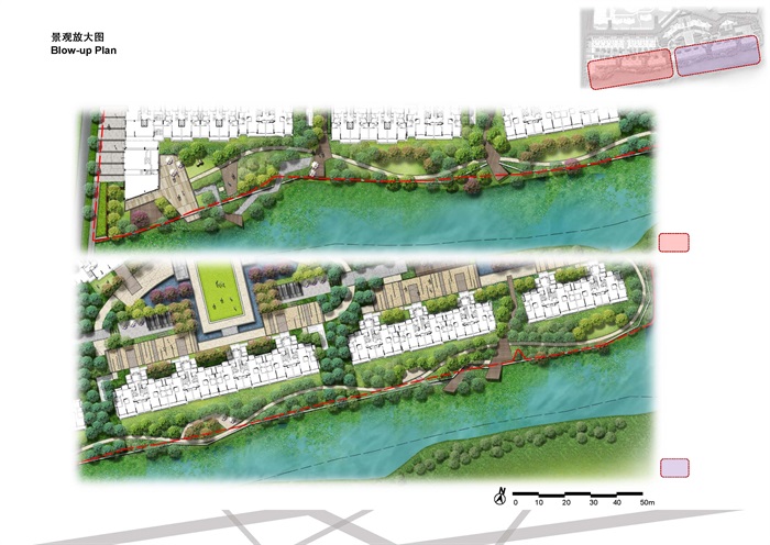 杭州融创某顶豪地产示范区景观CAD扩初图+大区设计方案(16)