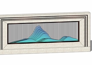 新亚洲山水景墙模型5 (2)