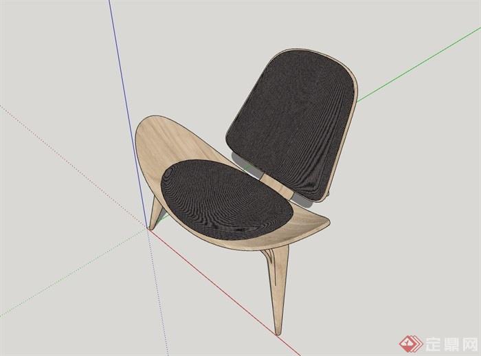 简约单人椅室内家具素材设计su模型