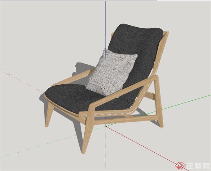 简约室内靠椅家具素材设计su模型