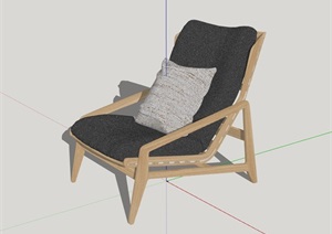 简约室内靠椅家具素材设计SU(草图大师)模型