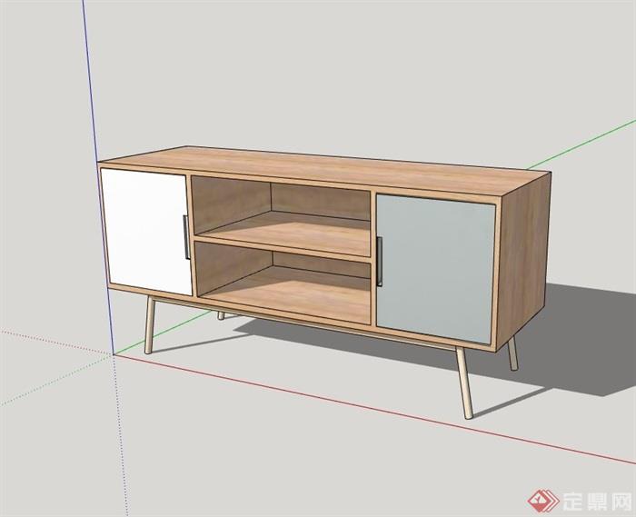 独特完整的柜子素材设计su模型