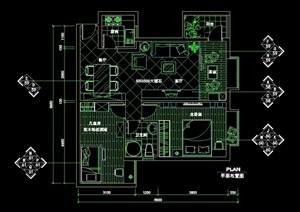 现代简约住宅室内空间装饰设计cad施工图