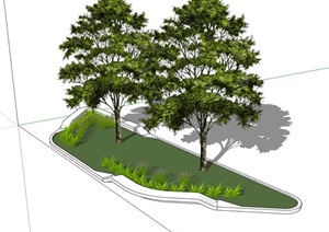 独特造型的树池设计SU(草图大师)模型