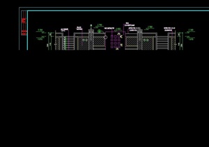 详细的整体围墙素材cad施工图