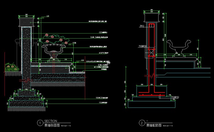 欧式特色（景墙）CAD施工图02(3)
