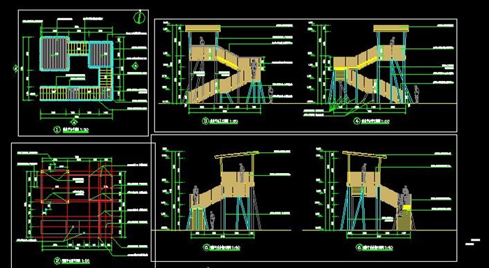 观景平台施工图及结构图(5)
