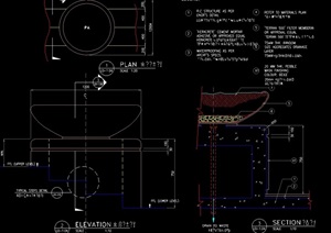 现代风格详细的花坛设计cad施工图