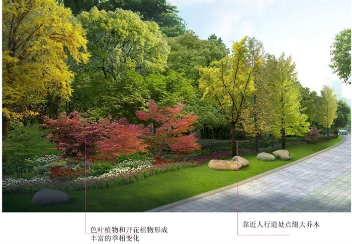 南阳新区道路（白河路机场南二路北二路）景观绿化设计方案高清文本(2)