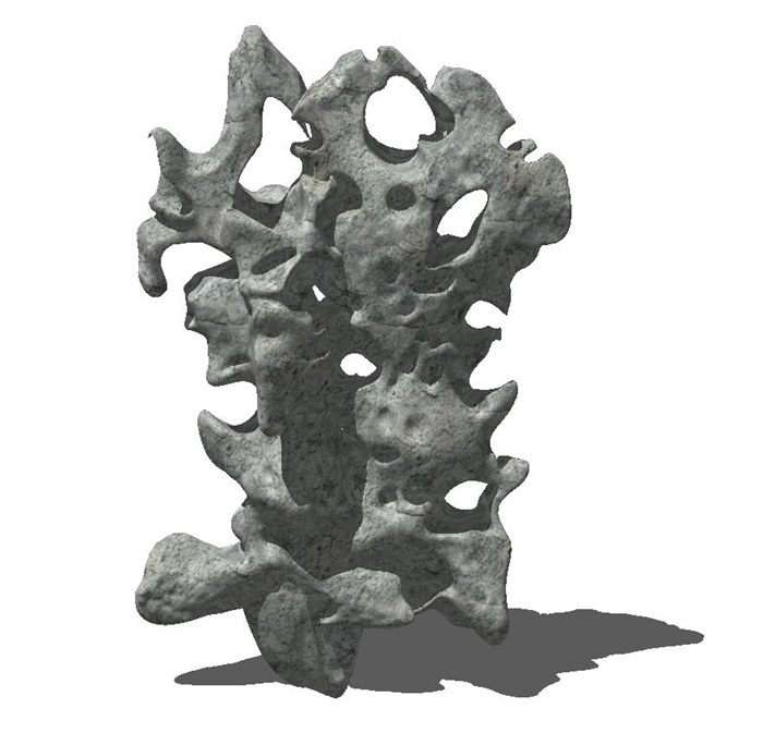 76个片石 景石 珊瑚石 单体SU模型(5)