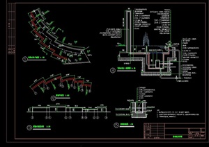 园林景观详细的景墙喷泉cad施工详图
