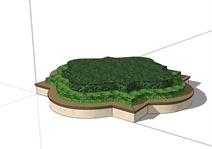 独特造型树池设计SU(草图大师)模型