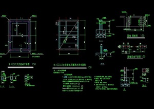 园林景观详细的大门门卫室设计cad施工图