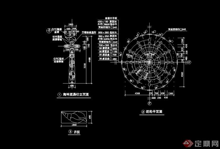 某图腾小品节点素材设计cad施工图