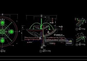喷水盘详细设计cad施工图