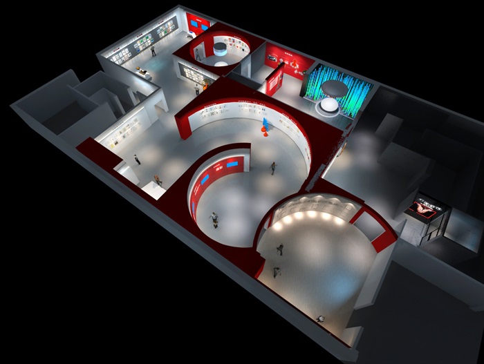 党建廉政教育展厅设计方案3D模型(15)