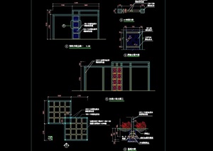 园林景观休闲节点亭子设计cad施工图