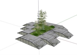 园林景观现代种植树池设计SU(草图大师)模型