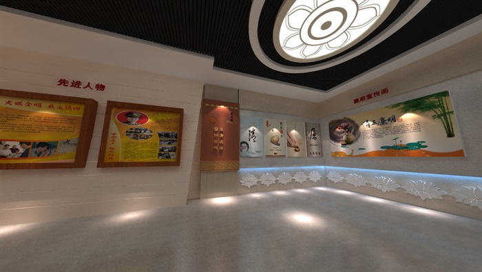 廉政警示教育基地展厅设计方案3D模型(9)