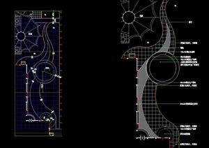 园林景观地面铺装节点cad平面图