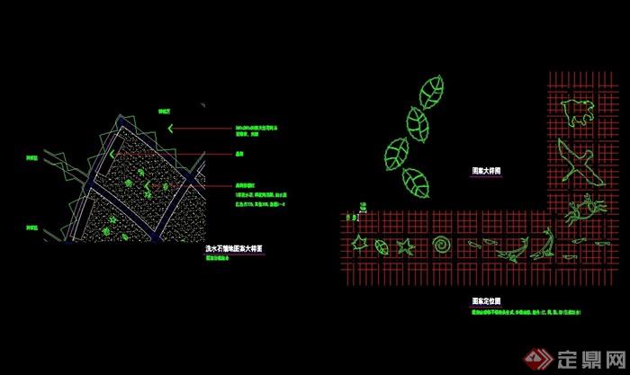 园林景观地面铺装节点素材cad平面图