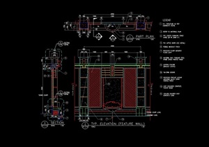 园林景观详细的围墙详细设计cad施工图