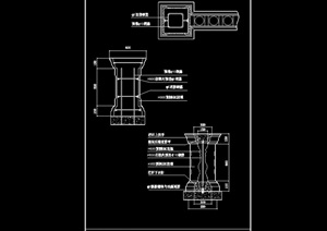 园林景观详细的围墙素材节点设计cad施工图