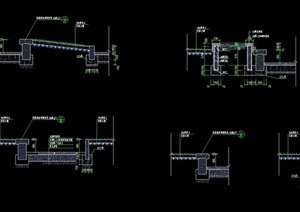 园林景观详细的园路铺装设计cad施工图