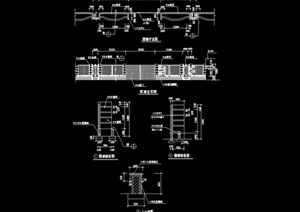 现代详细的围墙独特整体设计cad施工图