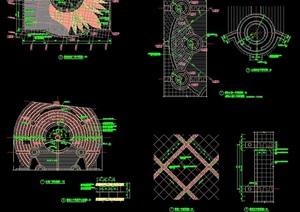 详细的广场节点铺装cad详图